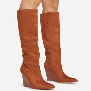 New! EGO Boots with box- Wedge  heeled